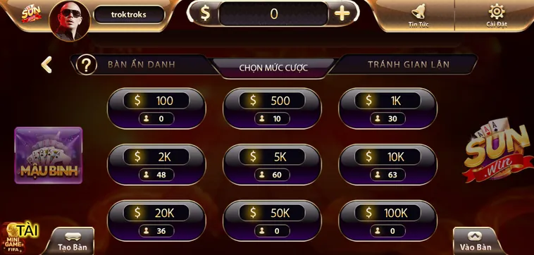 Trải Nghiệm Đỉnh Cao Mậu Binh Tại SunWin Cho Mọi Cược Thủ Đẳng Cấp