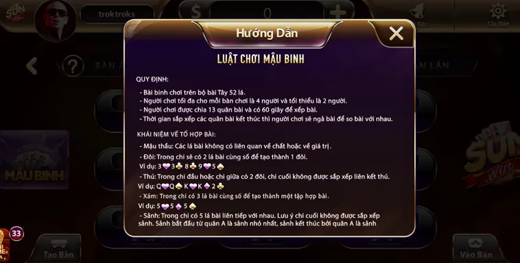 Trải Nghiệm Đỉnh Cao Mậu Binh Tại SunWin Cho Mọi Cược Thủ Đẳng Cấp