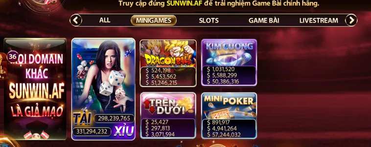 Minigame SunWin Sân Chơi Săn Thưởng Đẳng Cấp Với Tỷ Lệ Thắng Cực Cao
