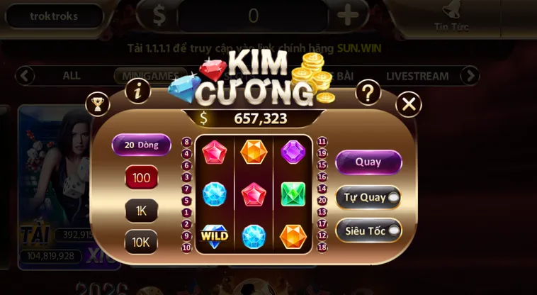 Minigame Kim Cương Tại SunWin Mang Về Vận May Tài Lộc Bất Tận Cho Người Chơi