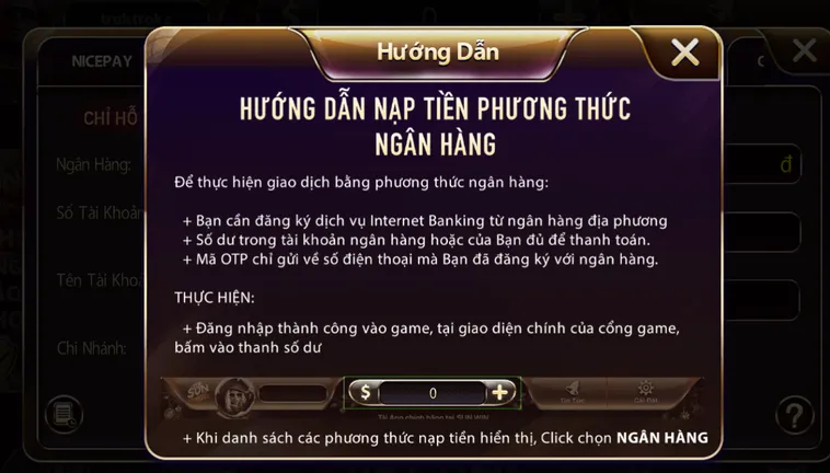 Hướng Dẫn Nạp Tiền Qua Ngân Hàng Vào SunWin An Toàn Nhất