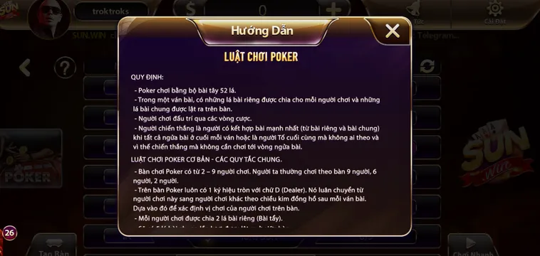 Trải Nghiệm Đỉnh Cao Poker Tại SunWin Cho Mọi Cược Thủ Đẳng Cấp